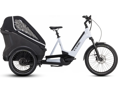 Vélo électrique cargo TRIKE HYBRID FAMILY 1500 Blanc/Noir
