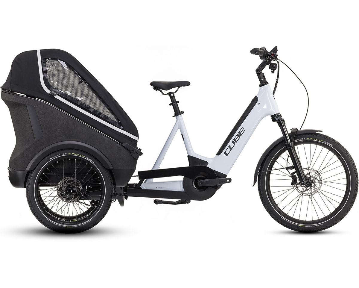 Vélo électrique cargo TRIKE HYBRID FAMILY 1500 Blanc/Noir